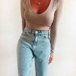 Jean mom rígido