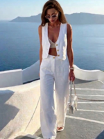 Pant Wide Lover lino - Imagen 3